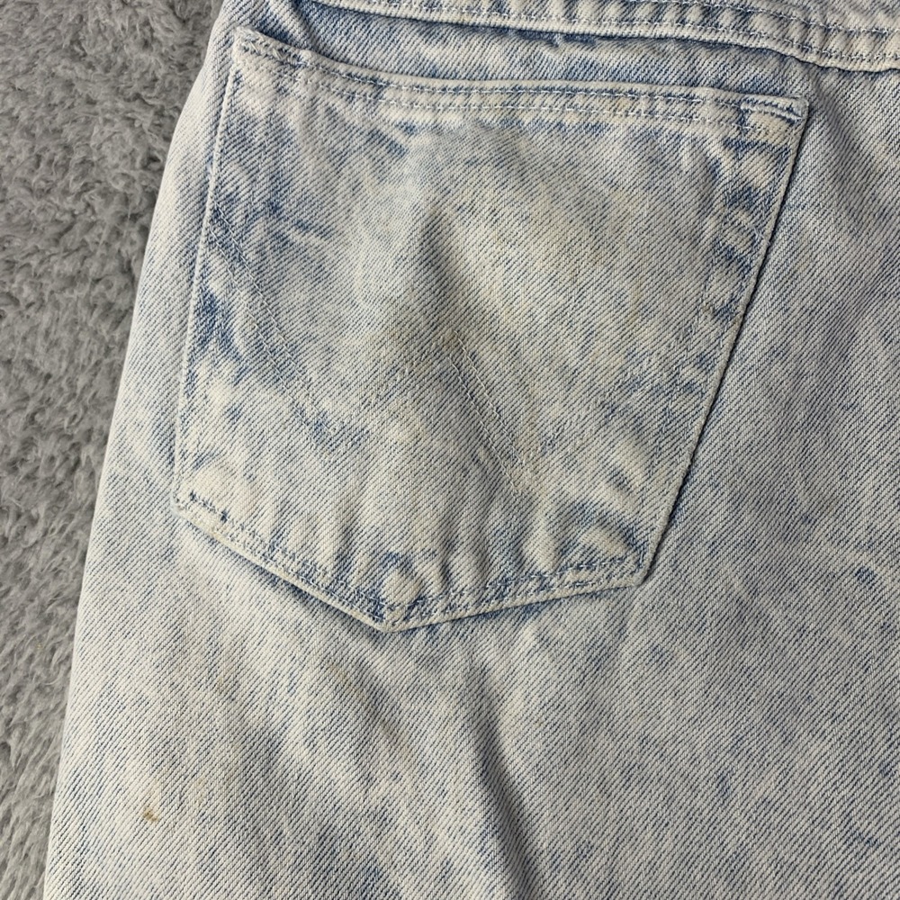 Vintage 1980s Wrangler Acid Wash Jeans Size 34x32 (32x29) Made In USA - Picture 14 of 16